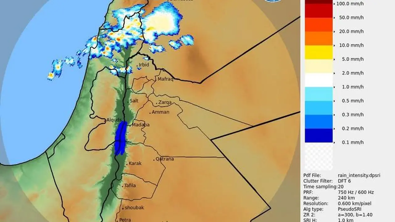 خرائط الرادار.. رصد سحب ممطرة تغطي مناطق متفرقة في شمال المملكة